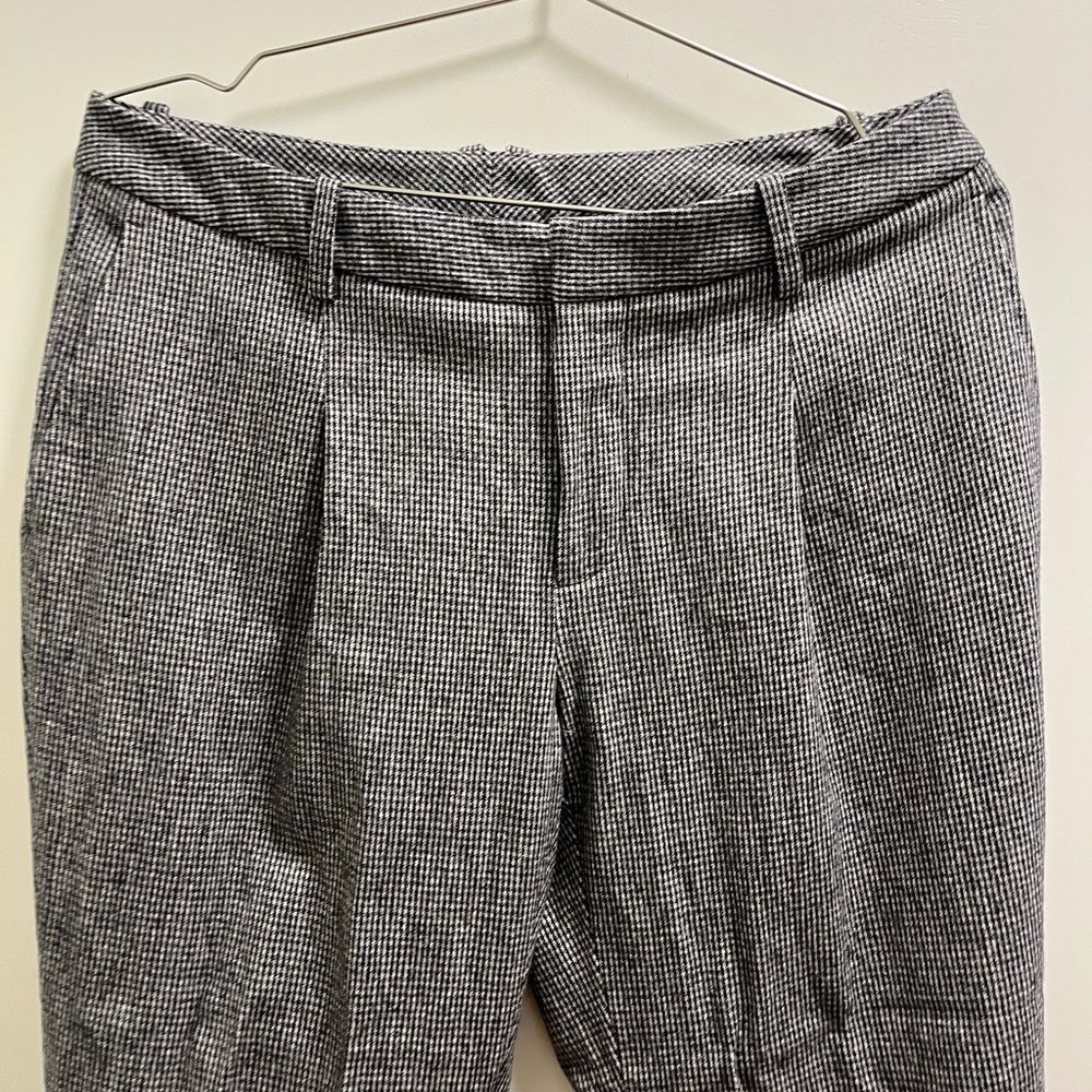 Suistudio Monochrome Checkered Women's Trousers|Suistudio|woollen flannel